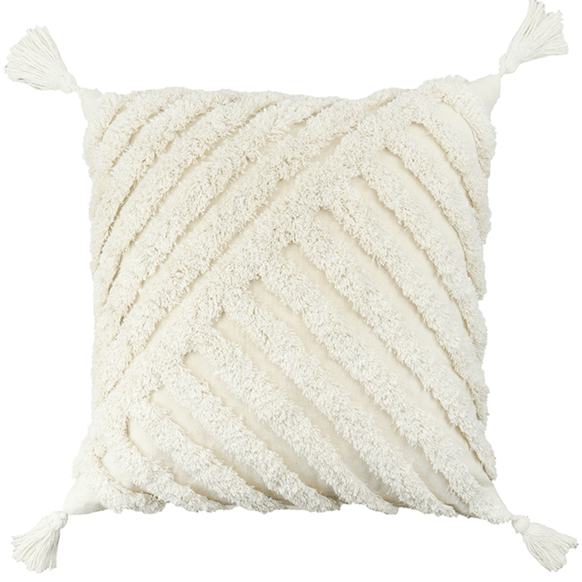 Boho Cotton Cushion Cover with Tassels | Tufted Design 13 - 45x45cm Home Décor-0