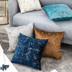 Light Grey Colour Velvet Cushion Cover with Gold Stamping-2