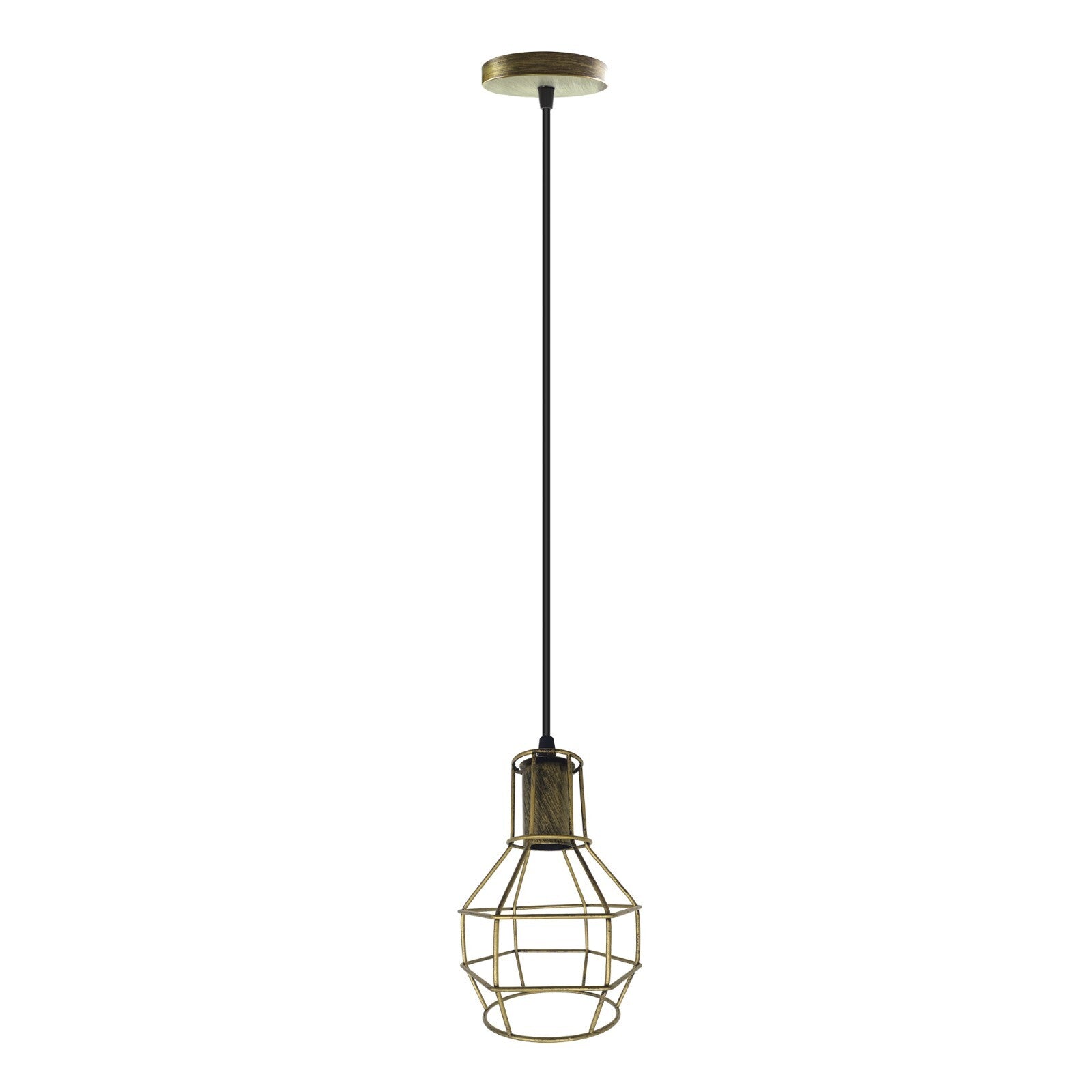 Industrial Cage Pendent Light Geometric Ceiling LED Lamp ~6059-1