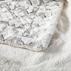 Soft Dreamy Milky White & Purple Sherpa Faux Fur Throw Blanket