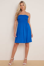 Royal Blue Bandeau Summer Dress-3