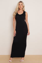 Black Racerback Maxi Dress-1