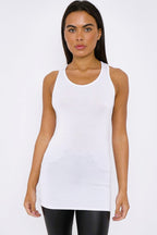 White Racerback Vest Top-1