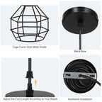 Metal Industrial Wire Cage Pendant Light ~5787-4