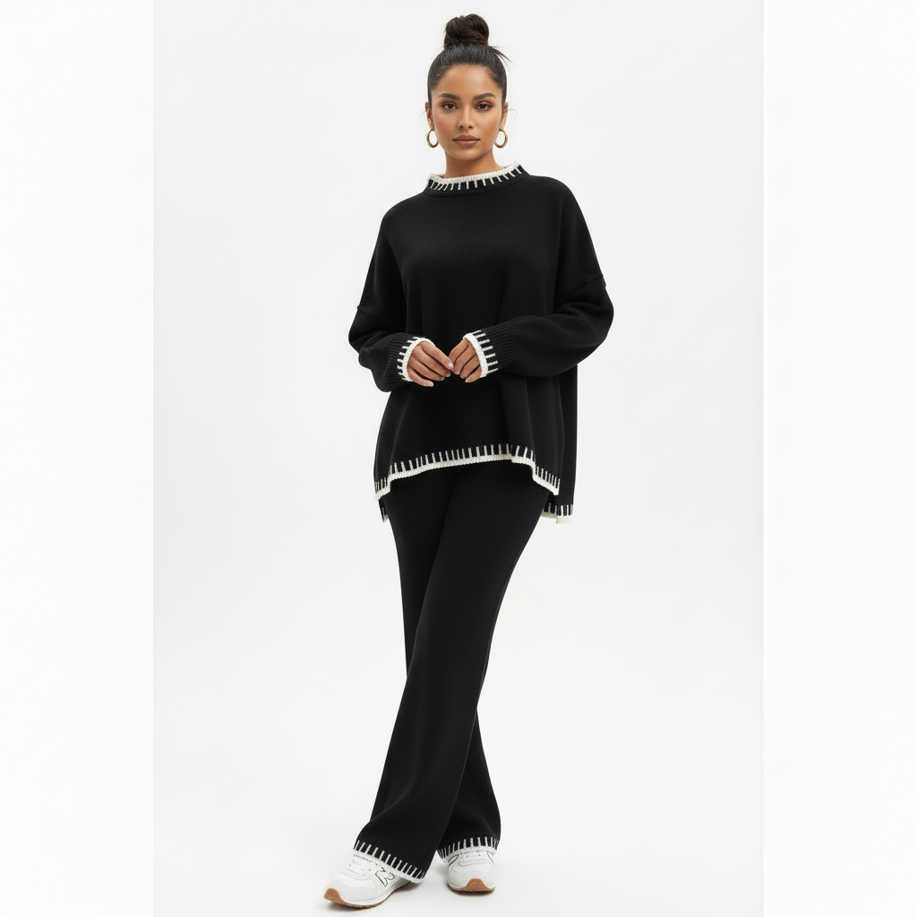 The Stitched Stylish 2-Piece Knitted Lounge Co-Ord Set