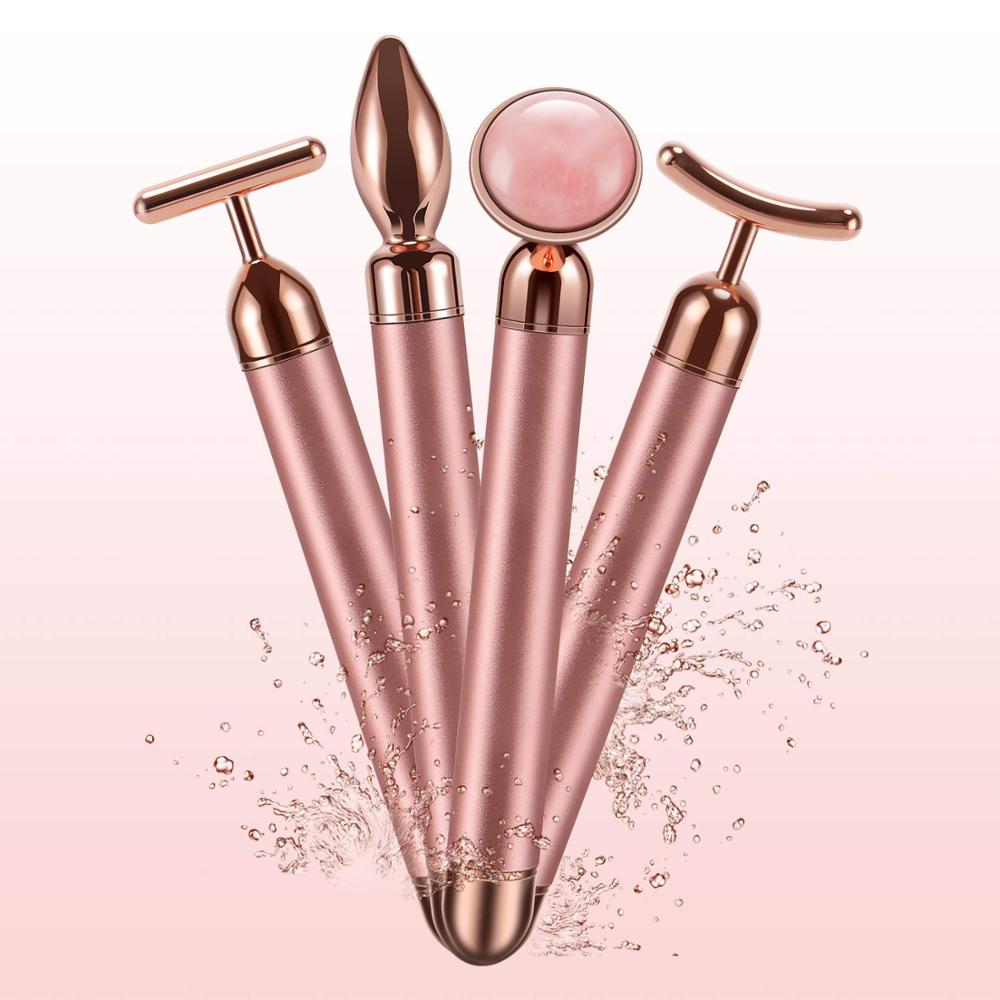 The Radiance 4-in-1 Rose Quartz Face Massager