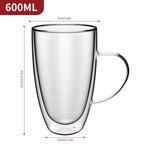 VINSANI Pivano Double Wall Glass Set – 600ml (Set of 2)