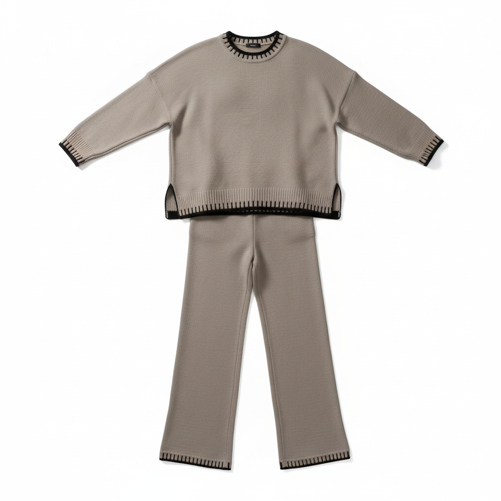 The Stitched Stylish 2-Piece Knitted Lounge Co-Ord Set