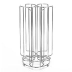 VINSANI Latte Glass & Coffee Pod Stand Set (6-Piece Glass Set + 48-Pod Holder)