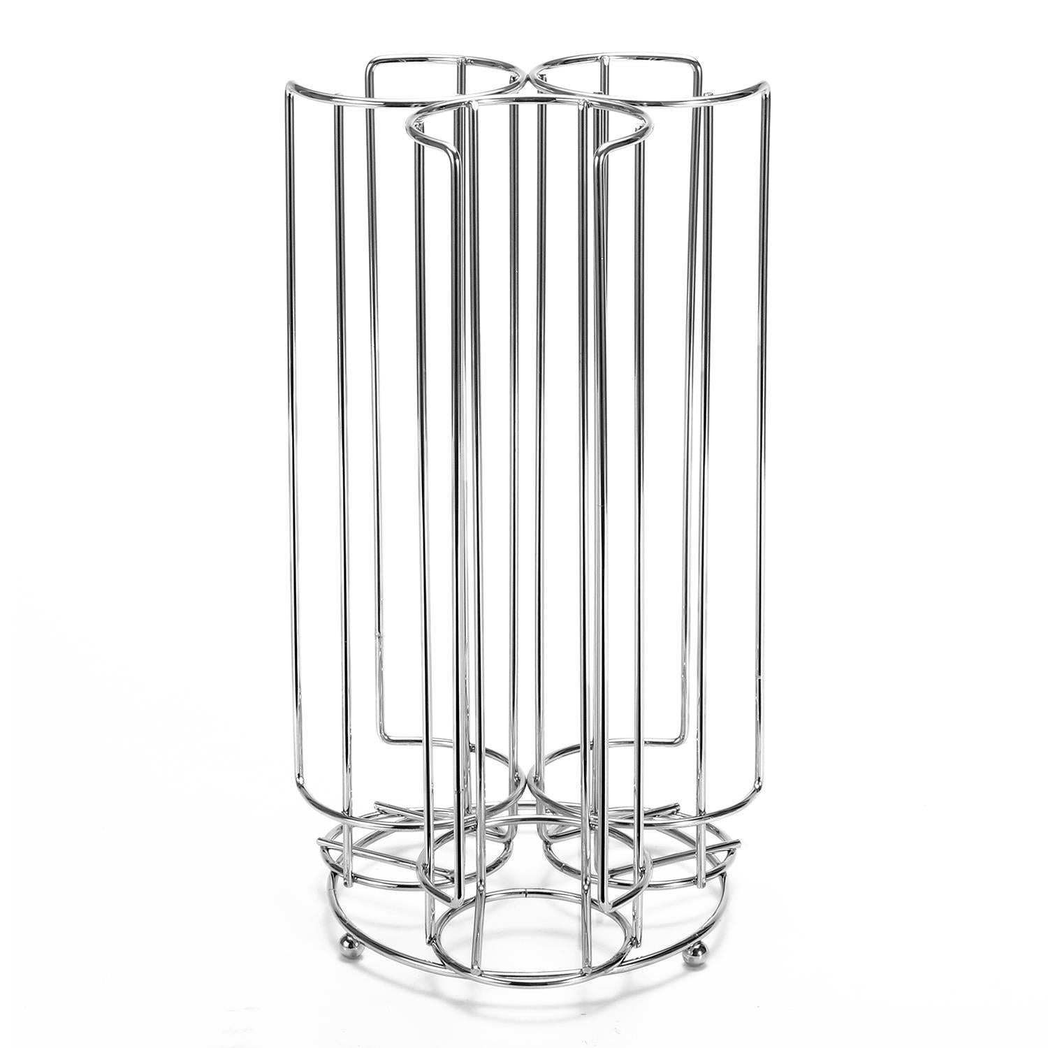 VINSANI Latte Glass & Coffee Pod Stand Set (6-Piece Glass Set + 48-Pod Holder)