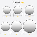 Round Mirror, 32 Inch Circle Mirror, Black Metal Frame round Mirrors for Wall, Bathroom Mirrors for Wall Decor, Wall Mirrors for Entryway, Living Room, Dining Room, Easy to Install-4