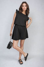 Ruffle Trim Sleeve Top and Shorts Co-ord Set-5