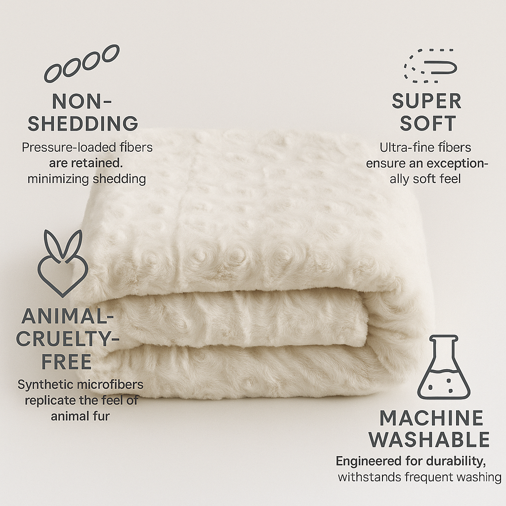 Soft Luxury White Rose Sherpa Faux Fur Throw Blanket