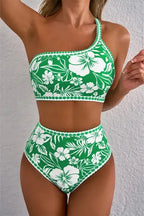 Palm Paradise One-Shoulder Bikini-0